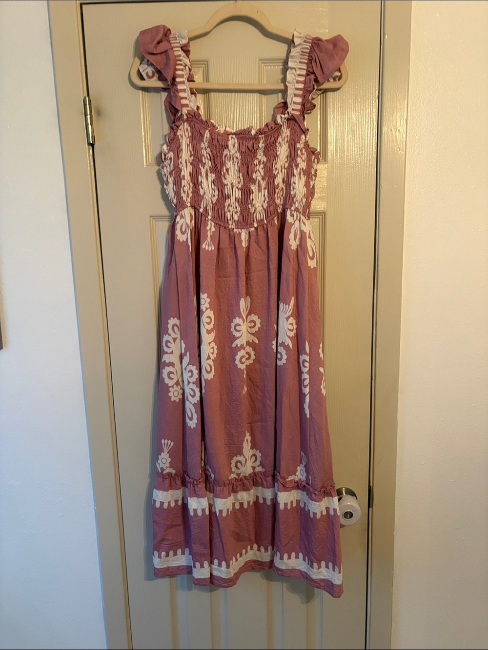 Umgee Mauve Sundress with White Embroidery